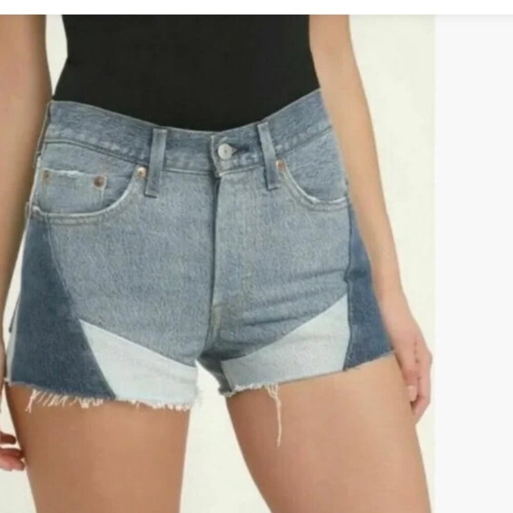 Levi's 501 Premium Patchwork Color Block High Ris… - image 1